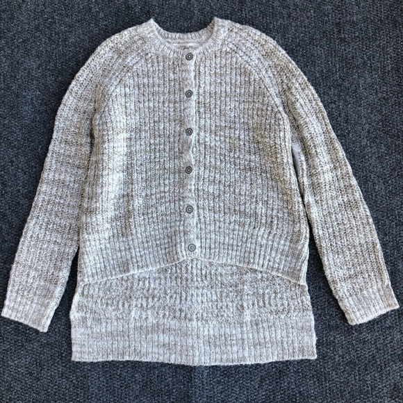 Rachel Rachel Roy high low button up knit cardigan - Picture 1 of 9